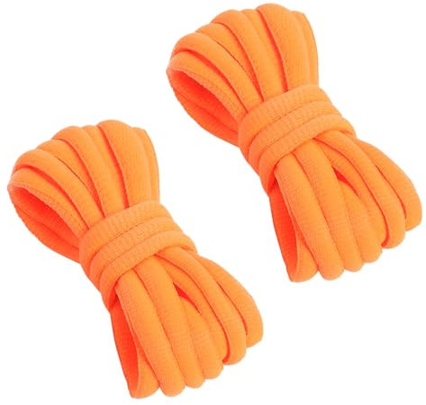 VSUDO 120 cm Cordones Naranja Ovalados para Zapatillas, Cordones Zapatillas Naranja de Baloncesto, Oval Orange Shoe Laces, Cordones de Zapatos Naranja para Hombre o Mujer (1 Par-Naranja-120cm)