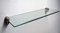 Dekoleidenschaft Wandregal aus 10mm Glas, klar, Verschiedene Formen und Größen, Glasregal, Glasboden, Glasablage, Badregal, Eckregal Bad Ablage Regal (Wandclips Midas Silber, 60x30 cm)
