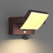Klighten Wandleuchte Aussen/Innen mit Bewegungsmelder, 24W IP65 Aussenleuchte Außenlampe Wand mit Schwenkbar Led Panel, Ausenbeleutung Hauswand für Garten Balkon, Bronze,1500 Lumen, Warmweiß 3000K