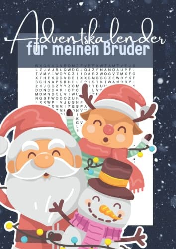 Adventskalender für meinen Bruder: Das Wortsuch Rätsel Buch für clevere Kerle