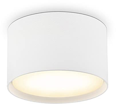 BOYIR LED Aufbaustrahler Deckenstrahler flach LED GX53 6W 230V Deckenleuchte Weiß Neutralweiß 4000K Aufbauspot Rund Aufbauleuchte Deckenlampe aus Aluminium Deckenspots Ø84x50mm
