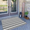 OJIA Haustür-Teppiche für den Innenbereich, 70 x 109 cm, schwarz und weiß gestreift, Outdoor-Teppich, Veranda-Teppich, Baumwolle, handgewebt, Eingangsteppich, maschinenwaschbar, Fußmatten für