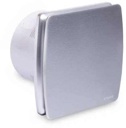 STERR Modern Bathroom Fan - 150 mm, Silver, Silent with Check Valve - LFS150-QS