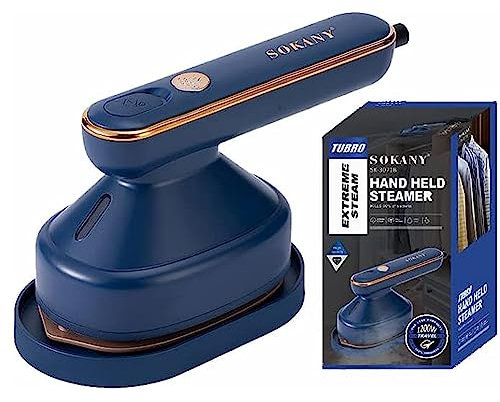 SOKANY SK-3071B 1200W Ferro da Stiro, Stiratrice Verticale con Serbatoio 125ml, Impugnatura rotante, Mini-Ferro da Stiro da Viaggio