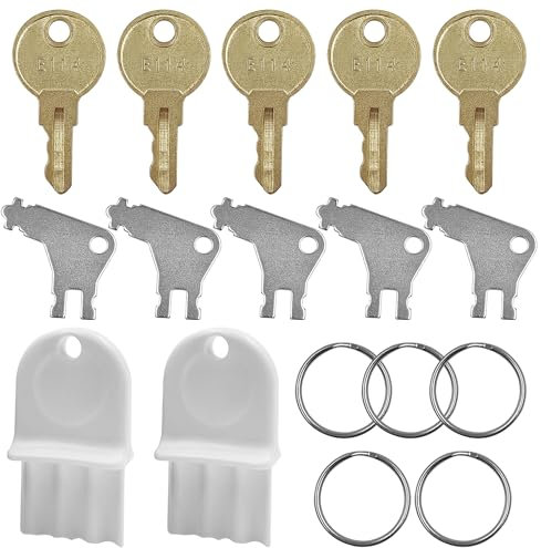 AYWFEY 12 Pièces Clés de Distributeur D’essuie-Tout Universelle, Clé de Remplacement Compatible pour Georgia Pacific, Distributeurs de Papier Toilette E114 et Autres Marques