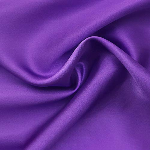 Reine Farbe Satin Stoff 150 Cm Breit Verkauft Meterware Für Kleidung Hintergrunddekoration(Color:lila)