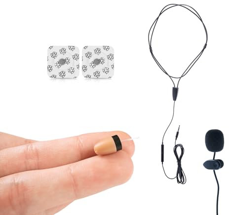 CooMax Auricolari Spia Nascosto Vip Pro Auricolare Invisibile con Microfono a Filo per Telefono per Esami - Mini Cuffia Spia Invisibili Piccolo per Copiare (Auricolari Spia Vip Pro Mini + Microfono)