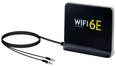 WiFi 6E 12dBi TS9 Antenna with Tri-Band WiFi, 4G LTE and 5G Connectivity 6FT TS9 Connector Magnetic Base High Gain Extension Antenna for Netgear AT&T Nighthawk Verizon MiFi Hotspots Netgear Router