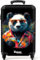 NoBoringSuitcases.com Valise Cabine 55x35x25cm, Bagages Pas Cher, Suitcase Voyage Avec Roulettes (Panda - Rose)
