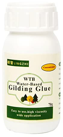 70ml Water-Based Leaf Adhesive & Protective Varnish - Safe Gilding Glue for Silver/Gold Leaf on Resin, Wood & Crafts | DIY Art Coating | Sealer for Paper Mache, Furniture & Decorative Art Projects