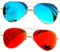 KANASTAL 2 Pares Gafas de Sol Naranjas Azul Hombre Polarizadas Mujer Clásicas Vintage Rojas Metal Playa UV400 Sunglasses - Rojo Lentes + Azul Espejo