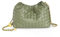 Joryin Kleine Umhängetasche für Damen, trendy, Knödeltasche, Clutch, Geldbörse für Damen, Abendtasche, Wolkengeldbörse, veganes Leder, Hobo-Tasche, Gewebtes Leder, Salbeigrün