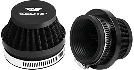 2 filtri di aspirazione dell'aria per moto, 42mm, filtro universale per carburatore Dirt Pit ATV SSR TTR Bike filtro di sfiato (nero)