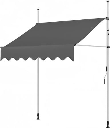 YLFFFZXK Markisen für Terrasse, manuell einziehbare Markise, verstellbare Terrassenüberdachung für den Außenbereich, Sunsetter Deck-Markisen, Pergola-Schattenabdeckung mit manueller Kurbel, für Hinte