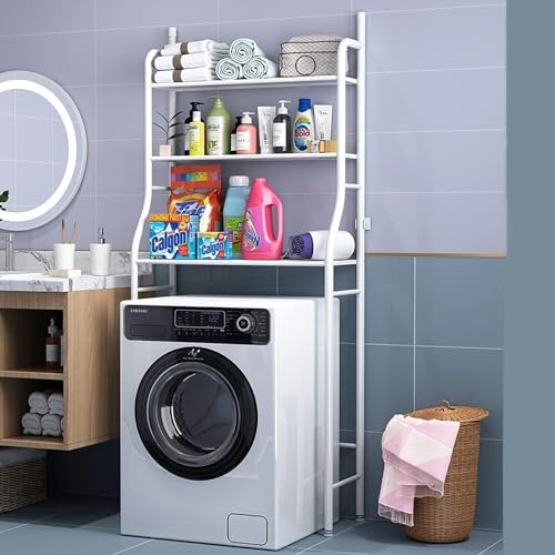 ORGANIZER CON 3 MENSOLE SCAFFALE SOPRA LAVATRICE WC BAGNO SALVASPAZIO