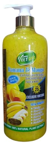 Veetgold Banana & Mango Shower Gel - Veetgold Refreshing & Nourishing, Fruity Scent, Softens & Revitalizes Skin, 1 Pcs
