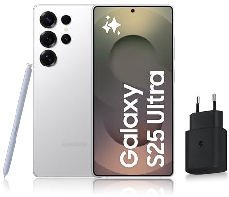 Samsung Galaxy S25 Ultra, Smartphone Android 5G avec Galaxy AI, 1 To, Chargeur secteur rapide 25W inclus, Smartphone déverrouillé, Argent Titane, Version FR