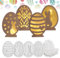Feliciay 6 Stück Silikonformen Gießformen Ostern,Silikonform Ostern Hase,Silikonform Ostereier,Hase & Ei Formen,Silikon Gießform Ostern Giessformen,für Epoxidharz,Wachs,Gips,DIY Handwerk und Osterdeko