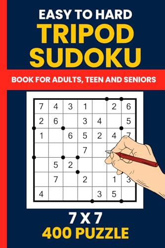 Tripod Sudoku Puzzle Book Vol. 1 : 400 Easy to Hard Puzzles to Challenge Your Logic and Deduction Skills: A Unique Sudoku Variation Where You Solve ... the Regions – Perfect for Puzzle Enthusiasts