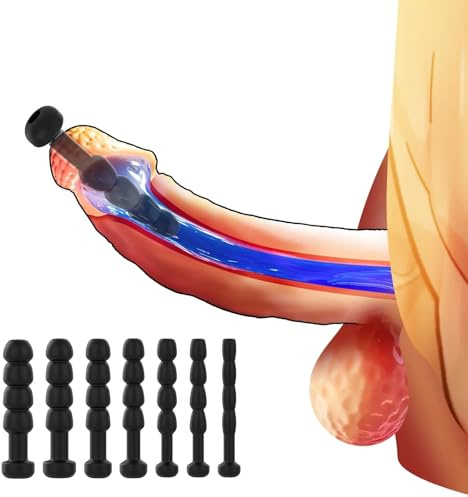 LZYLWC Dilatoren Für Männer Silikon Katheter Harnröhre Mit 7 Größen Mehrkugel Design Zur Prostata Massage Harnröhren Dilatatoren Männer SM Training (9+10+11MM)