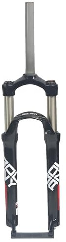 DHNCBGFZ 24 Fourche Suspendue Avant VTT 100mm Voyage 1 1/8 Tube Droit Fourche Mécanique en Alliage D'aluminium Droite 100Mm(Black Red)