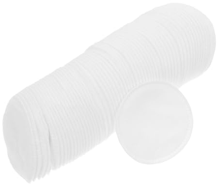 Beatifufu 100 Stück Doppelseitige Dicke Baumwoll pads zur Make up entfernung Waschbare Weiche Reinigungspads aus Reiner Baumwolle Hautfreundlich Weiß Geeignet für Hauttypen