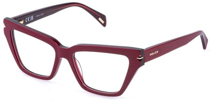 Police Eyeglasses VPLT03 0J61 TOP BORDEAUX+ROSSO TRASPARENTE 54/16/140 Woman