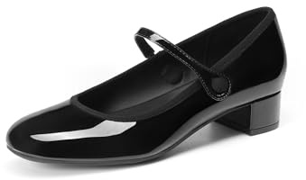 DREAM PAIRS Women's Low Heel Round Toe Slip On Dress Flats | Soft lining, Fit Snugly, Low heel, Non-slip sole, Closed toe, Block heel
