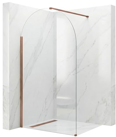 Rea - Paroi De Douche Heaven - Cuivre Brossé 120 Walk-In - 0,8x120x200cm