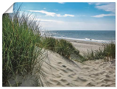 ARTLAND Wanddeko Poster & Kunstdrucke Wandposter 60x45 cm Strand Meer Küste Nordsee Maritim Düne Sommer Modern T1OE