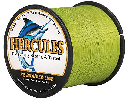 Hercules - Filo da Pesca Intrecciato a 8 Fili, 100-2000m, 10-300lb, Super Morbido, Polietilene, Lenze per Pesca Con Lenza, da Riva, in Mare e in Barca