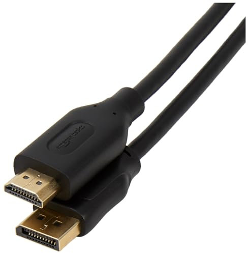 Amazon Basics DisplayPort auf HDMI, 1.8 m, 10 Stück, Schwarz
