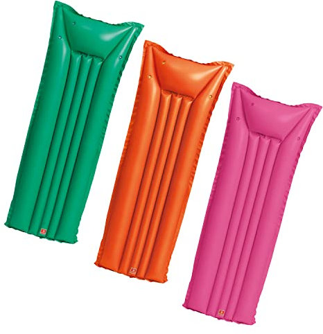 Mondo Toys - Air Mat Economy - Materassino d’acqua gonfiabile con cuscino - ideale per mare, spiaggia, piscina - per adulti e bambini - 69 x 183 cm - 16724