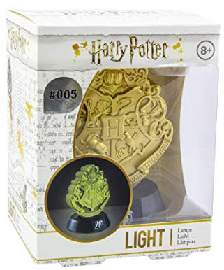 Harry Potter 3D Leuchte Icon Light Hogwarts Crest bedruckt, aus Kunststoff, in Geschenkverpackung. PP5919HP Gold