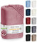 Bettlaken 150x200 Cashmere Touch Spannbettlaken Super Soft Winter Spannbetttuch Nicky Plüsch Teddy Typ585 Öko-Tex pflegeleicht Altrosa für 140x200 bis 160x200