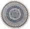 IHONYI Teppich Rund - Teppich Mandala Baumwolle mit Quasten, rutschfest Abwaschbar,Teppiche Handgewebte, Boho Bedruckte Muster, Schlafzimmer Flur Wohnzimmer Kinderzimmer, 90CM