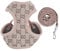 Dog Harness and Lead, Adjustable Soft Mesh Vest Harness Leash Set Mesh Padded Plaid Escape Proof Puppy Jacket for Boy Girl Pet Dogs for Puppies Dogs