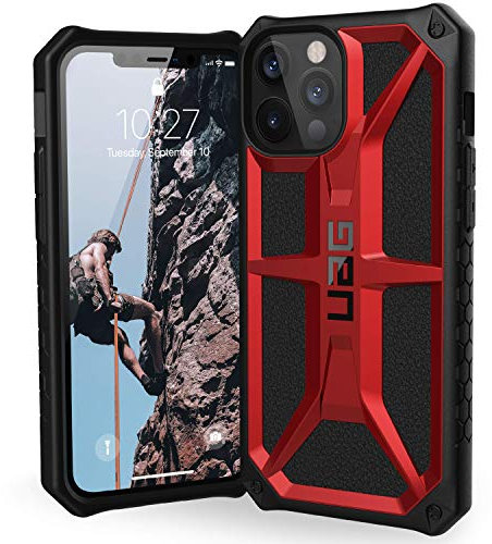 URBAN ARMOR GEAR UAG iPhone 12 Pro Max 5G - (6.7 inch) Rugged Lightweight Slim Shockproof Premium Monarch Protective Cover, Crimson 112361119494