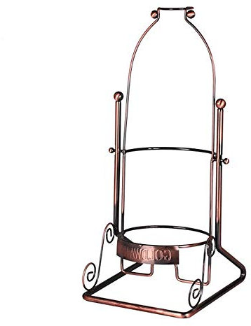JTRHD Countertop Wine Bottle Holder 5L Bottle Free-Standing Countertop Metal Wine Rack Tabletop Wine Storage Holders Stands Bronze For Home Kitchen Bar OR Wet Bar Racks Countertop Organizer