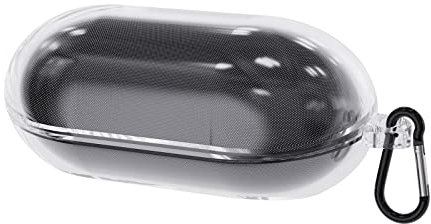 Geekria TPU-Schutzhülle, kompatibel mit Sony WF-C500 True Wireless Earbuds, Kopfhörer-Schutzhülle, Schutzhülle mit Schlüsselanhänger-Haken, Ladeanschluss zugänglich (transparent)