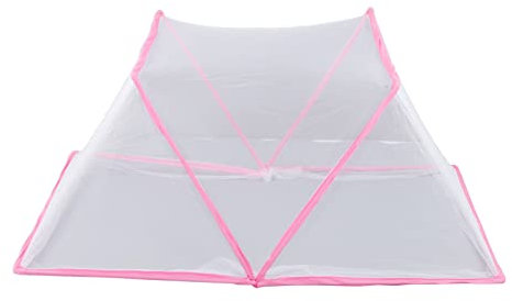 Zanzariera per Lettino, Tenda da Letto Estiva Pieghevole Durevole per Lettino per Bambini (Rosa)