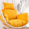 JORAsa Kissen für Egg Chair Swing, Outdoor-Hängesessel-Kissen, flauschig, wasserdicht, Ersatzbezug für Hängesessel-Kissen, Hängesessel-Kissen mit Kopfstütze und Armlehnen, Gelb
