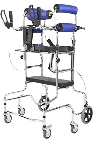 Gehhilfe für ältere Menschen 200 kg Rollator Walker mit 8 Rädern Stehender Gehrahmen mit Höhen- und Breitenverstellung für behinderte Erwachsene Senioren The New