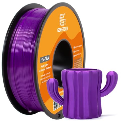 GEEETECH HS PLA Filament 1,75mm, High Speed PLA für 0-600 mm/s Hochgeschwindigkeitsdruck 3D-Drucker, HS PLA Lila 1 Spule 1kg