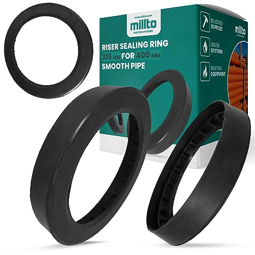 Millto™ Manicotto per tubo di collegamento liscio 400/315 mm manicotto in gomma guarnizione per tubo fognario collegamento dei tubi di collegamento del tubo corrugato e tubo liscio