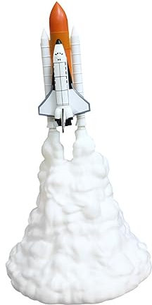 Housoutil Schickes Licht Nachtlicht Raketenlampe Lavalampe Für Jungen Nachttischlampe Steampunk-lampe Spielzeug Für Kleinkinder Space-shuttle-lampe Schreibtischlampe 3d Kinderzimmer