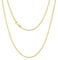 KRKC&CO 2mm Kette Damen Goldkette, Edelstahl Panzerkette mit Diamantschliff, 14K Gold Vergoldet Halskette Cuban Link Chains, Geschenke für Frauen Mädchen Herren Männer Jungs, [Länge 45,7cm]