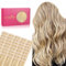 WENNALIFE Tape Extensions Echthaar, 40pcs 100g 55cm 22 Zoll Hellblond Highlights Goldblond Haarverlängerung Echthaar Extensions Tape Invisible Tape in Extensions Echthaar Seidig Hair Extensions