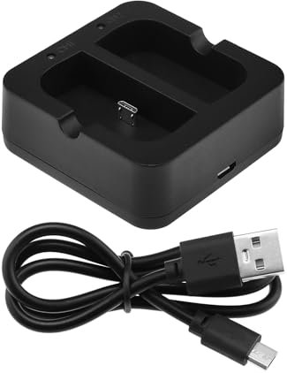 OTOTEC Dual Port Ring Battery Charger Dual Rechargeable Battery Holder Indicator Light Battery Charger Dual Charging Port Battery Holder for Video Doorbell Batteries