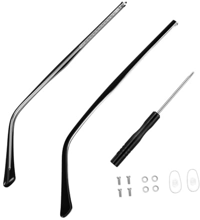 PartyKindom Anti-Allergic Glasses Legs Replacement 1 Pair Metal Spectacles Arms Non-Slip Eyeglasses Temples Lightweight Comfortable Universal Fit